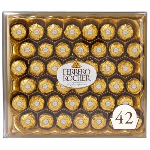 Ferrero Rocher Premium Gourmet Milk Chocolate Hazelnut Candy