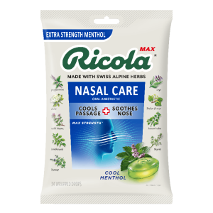 Ricola Max Nasal Care Drops, Cool Menthol, 34 CT