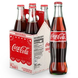 Coca-Cola Cane Sugar Mexican Soda Pop, 500 ml Glass Bottle