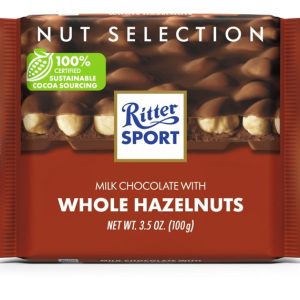 Ritter Sport Milk Chocolate with Whole Hazelnuts Bar - 3.5oz