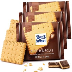 Ritter Sport Milk Chocolate with Butter Biscuit Candy Bar - 3.5oz