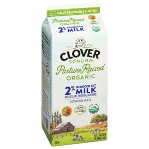 Clover Organic Farms 2% Milk - 0.5gal