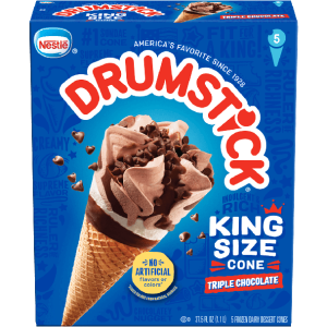 Nestle Drumstick Triple Chocolate King Cone, 1 Count