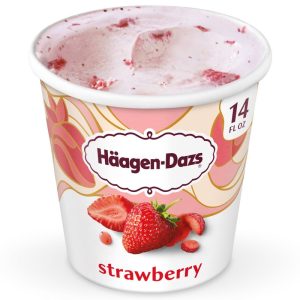 Haagen Dazs Strawberry Gluten Free Ice Cream Cup