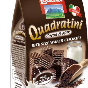 Loacker Quadratini Cocoa&Milk Bite Size Wafer Cookies - 8.82oz