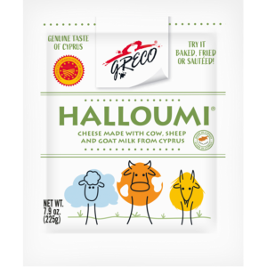Greco Halloumi Cheese Made With Cow, Sheep, And Goat Milk From Cyprus