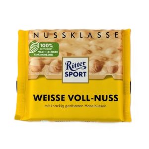Ritter Sport Nuss Klasse Weisse Voll-Nuss 100G