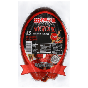 Beef Sausage, Dried, Soujouk, Hot