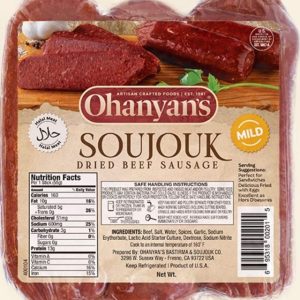 Soujouk, Dried Beef Sausage, Mild