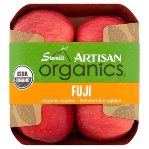 Stemilt World Famous Fruit Organic Fuji Apples Punnet, 4 Count