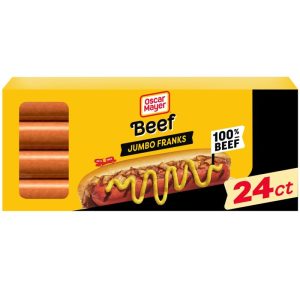 Jumbo beef hot dog