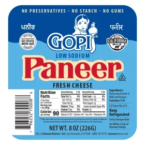 Gopi Low Sodium Paneer Cheese