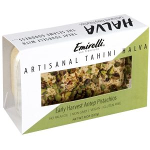 Emirelli Artisanal Halva Dessert – Authentic Middle Eastern Candy Turkish Sweets – Vegan Candy 55%-Tahini Halwa - Halvah Traditional International