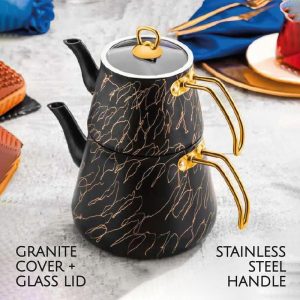 AVANGARDE GRANITE TEAPOT SET