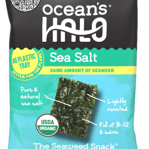 Ocean's Halo Sea Salt Seaweed Snack - Case of 12/.14 oz