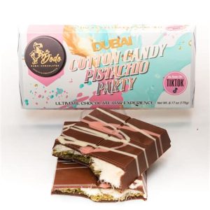 Cotton candy covered chocolate