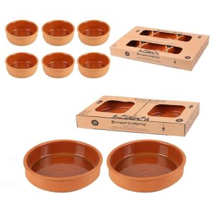 Sonmez Clay Bowl for Ovenproof (4 In1.3in) Round 6 Pcs Sutlac Comlek