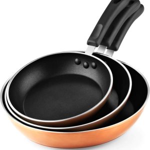 COPPER PAN FOR EGGS COOKING 3 PC SET