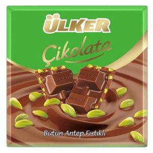 Ulker Milk Chocolate with Pistachios 2.3 Oz (65 Gr)