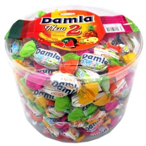 Tayas Damla Sour Fancy Filled Soft Candy Tropical Flavors Assortment