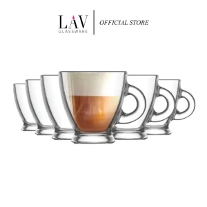 Piece Coffee Cup Set Lav Roma 95 Ml Crystal (12 Pcs)
