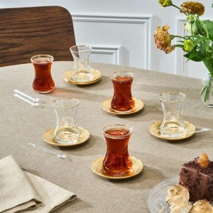 Glass Tea Set of 6  5.25 Oz ADA