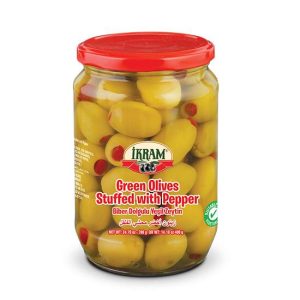 Ikram Pepper Stuffed Green Olives - 14.10 Oz