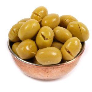 GREEN OLIVES CRACKED 400GR