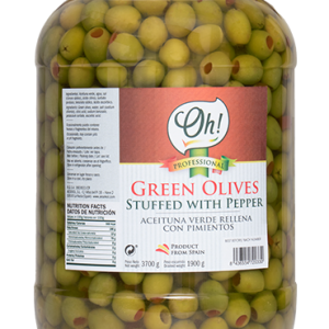 GREEN OLIVES PEPPER JAR 900GR