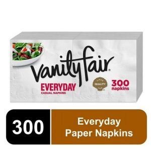 Vanity Fair Everyday Napkins  1100 Count  White Paper Napkins  110 Count