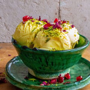 Saffron Pistachio Ice Cream