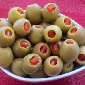GREEN OLIVES STUFFED W HOT PEPPER