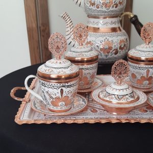 Turkish Copper Teapot Set