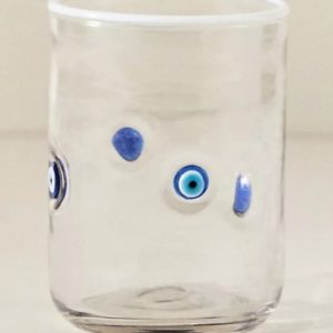 Evil eye tea glass