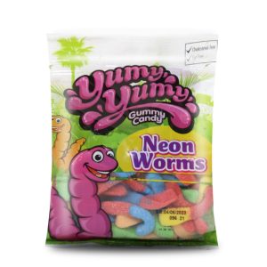 Neon Worms Gummy Candy