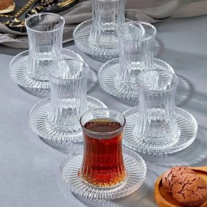 Pasabahce Tempo Sodalime Glass 6 Pcs Tea Glass Plate