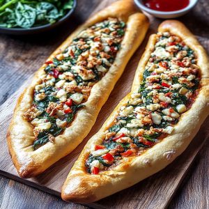 PIDE W/SPINACH&MOZARELLA